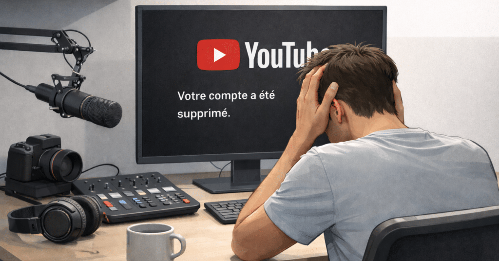 YouTube compte supprimé